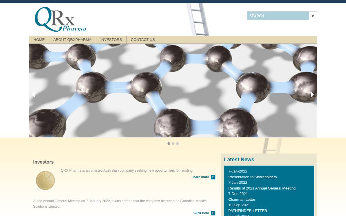 QRxPharma website preview