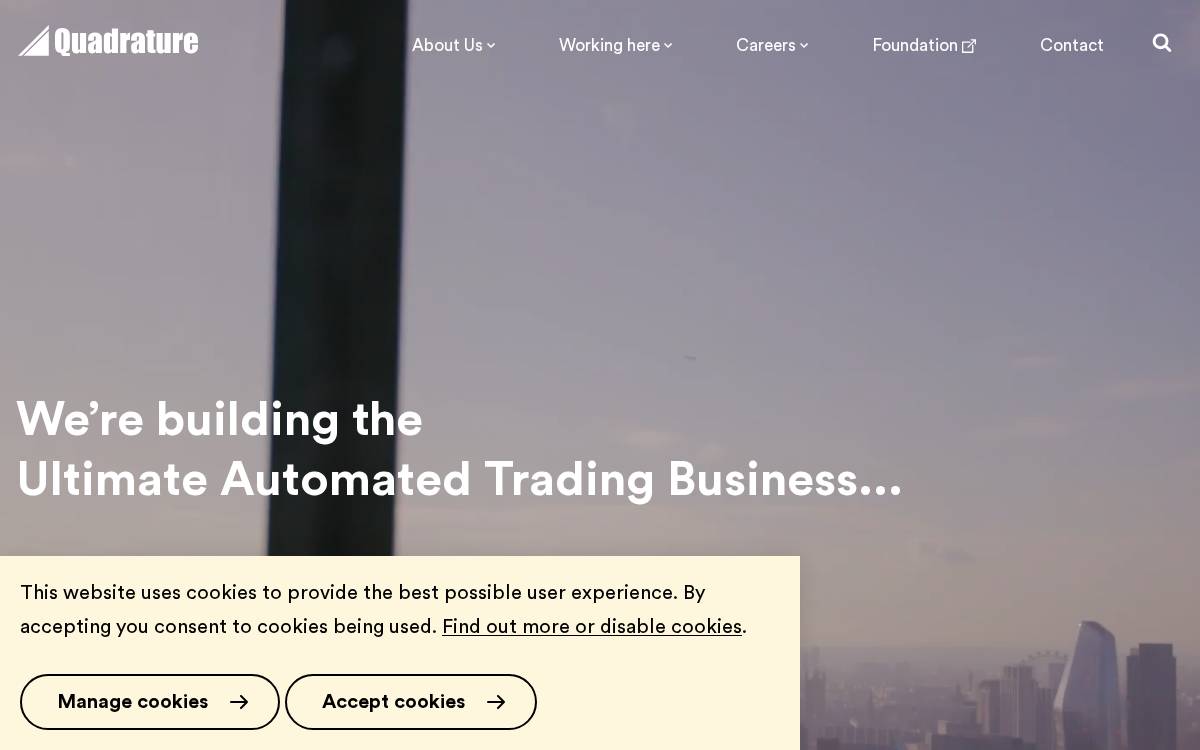 Quadrature Capital group website preview