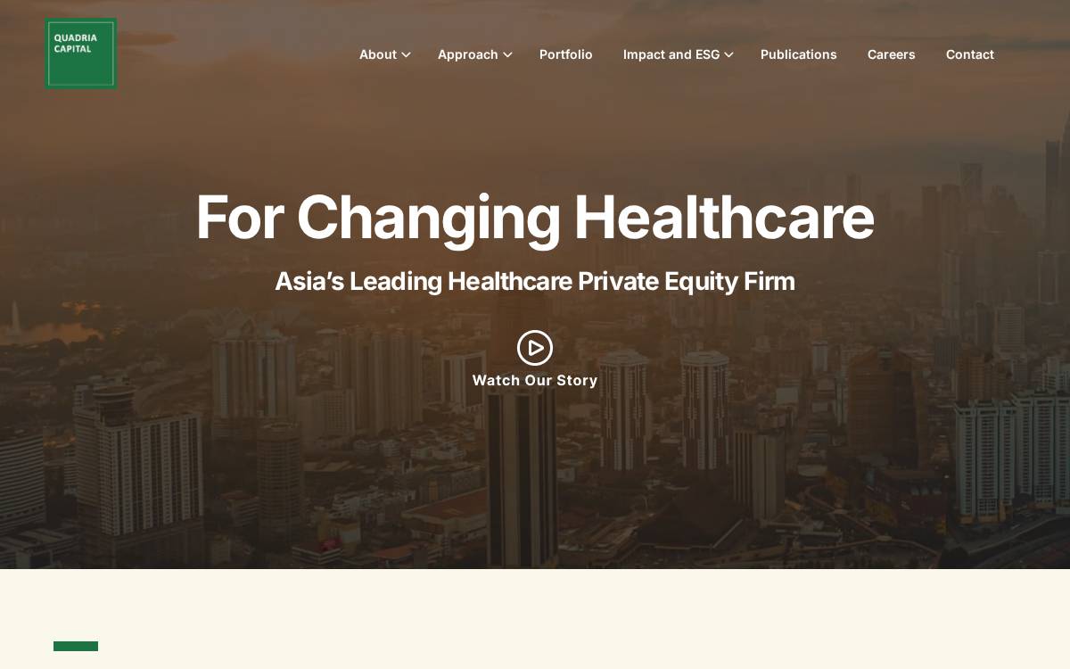 Quadria website preview