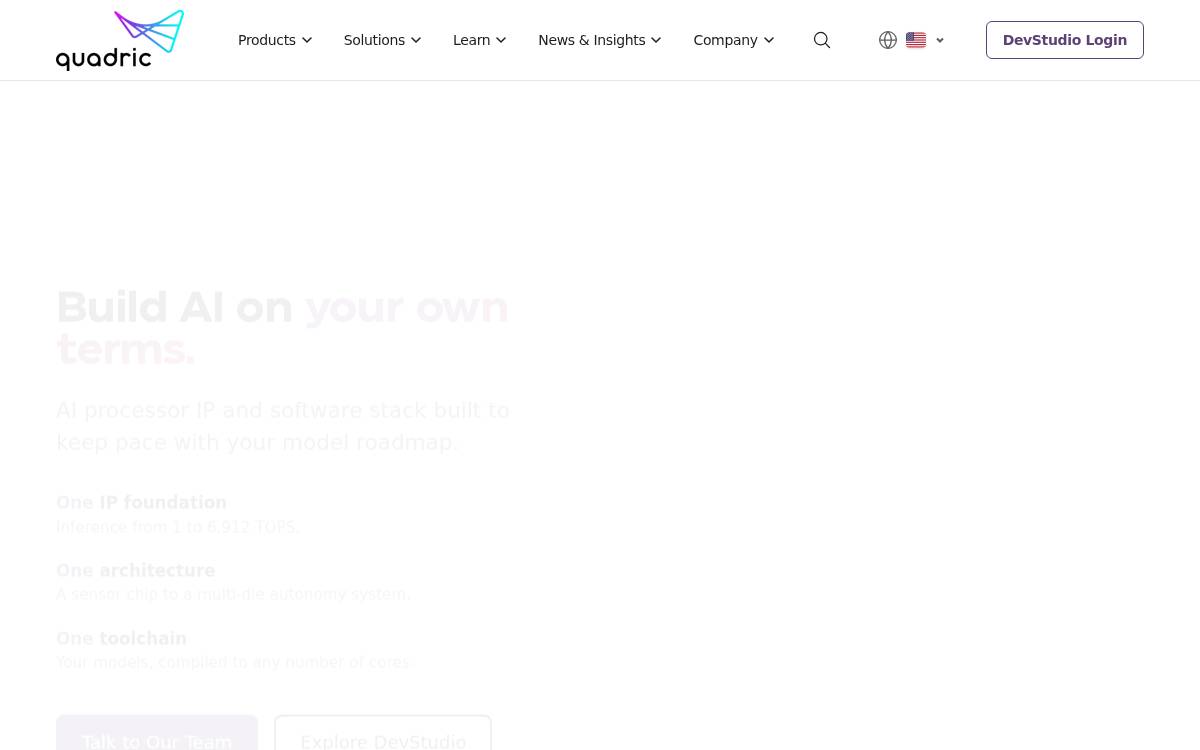 Quadric website preview