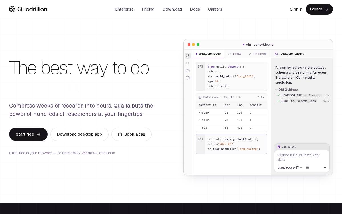 Quadrillion website preview