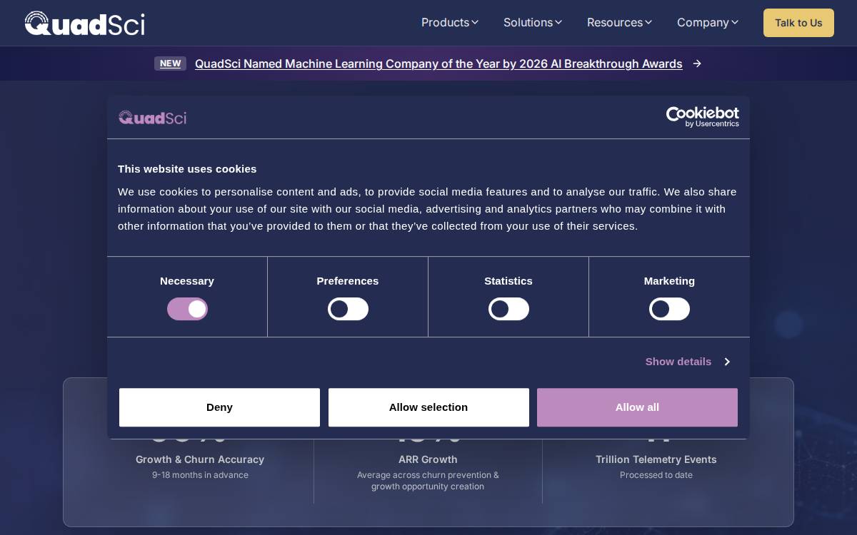 QuadSci website preview