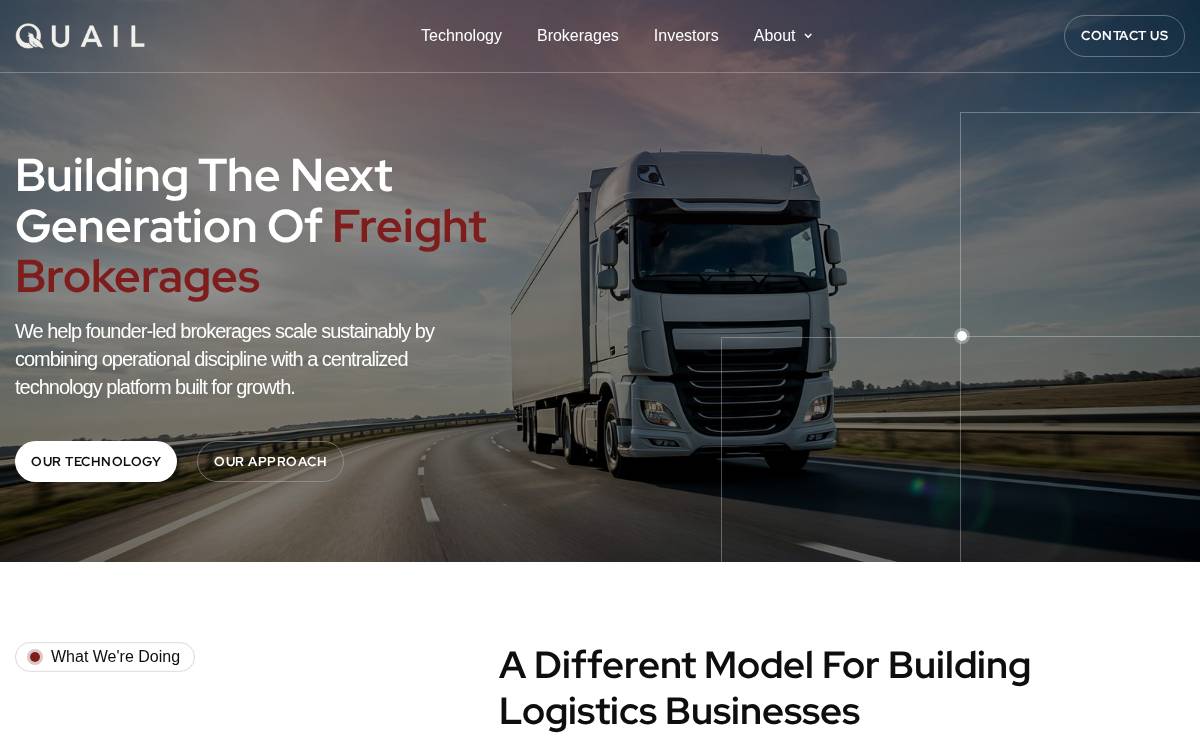 Quaillogistics website preview