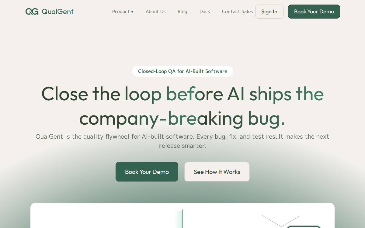 QualGent website preview