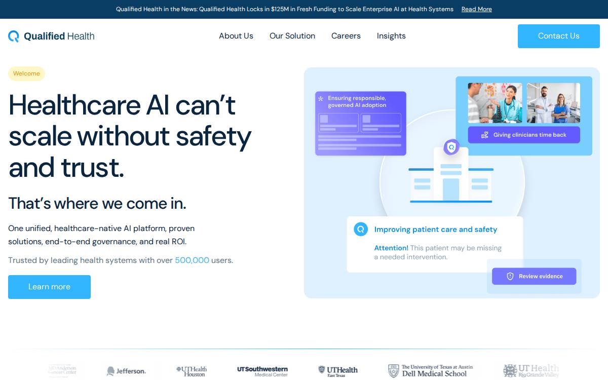 Qualified Health website preview