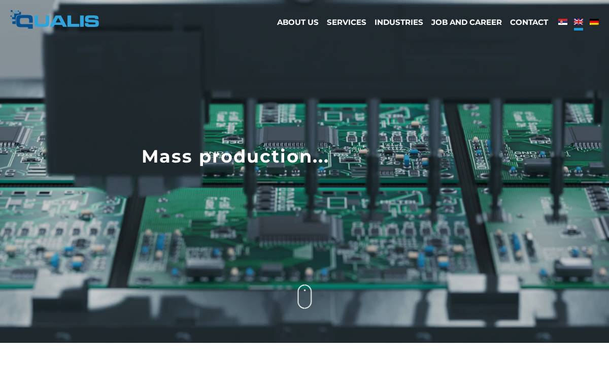 Qualis Electronics website preview