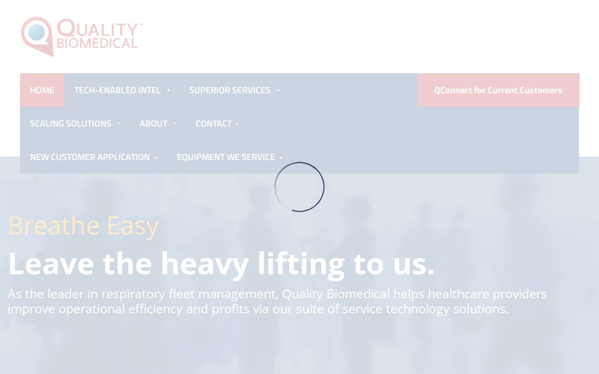 Quality Biomedical website preview