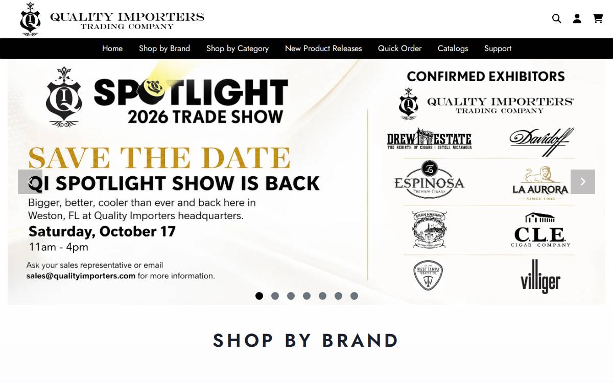 QualityImporters.com website preview