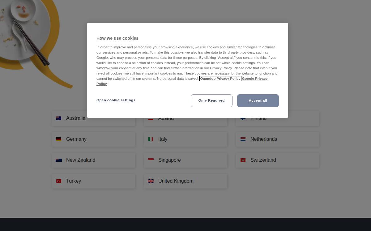 quandoo website preview