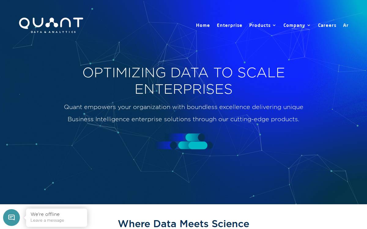 Quant website preview
