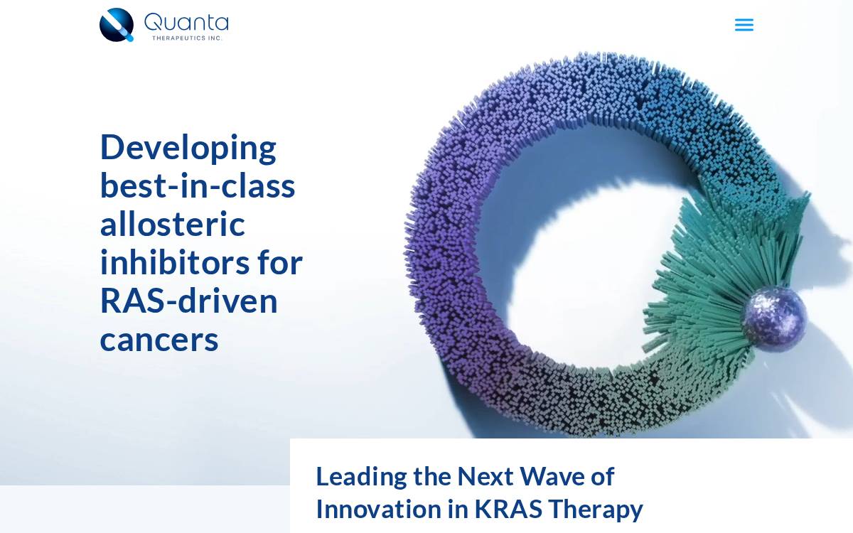 Quanta Therapeutics website preview