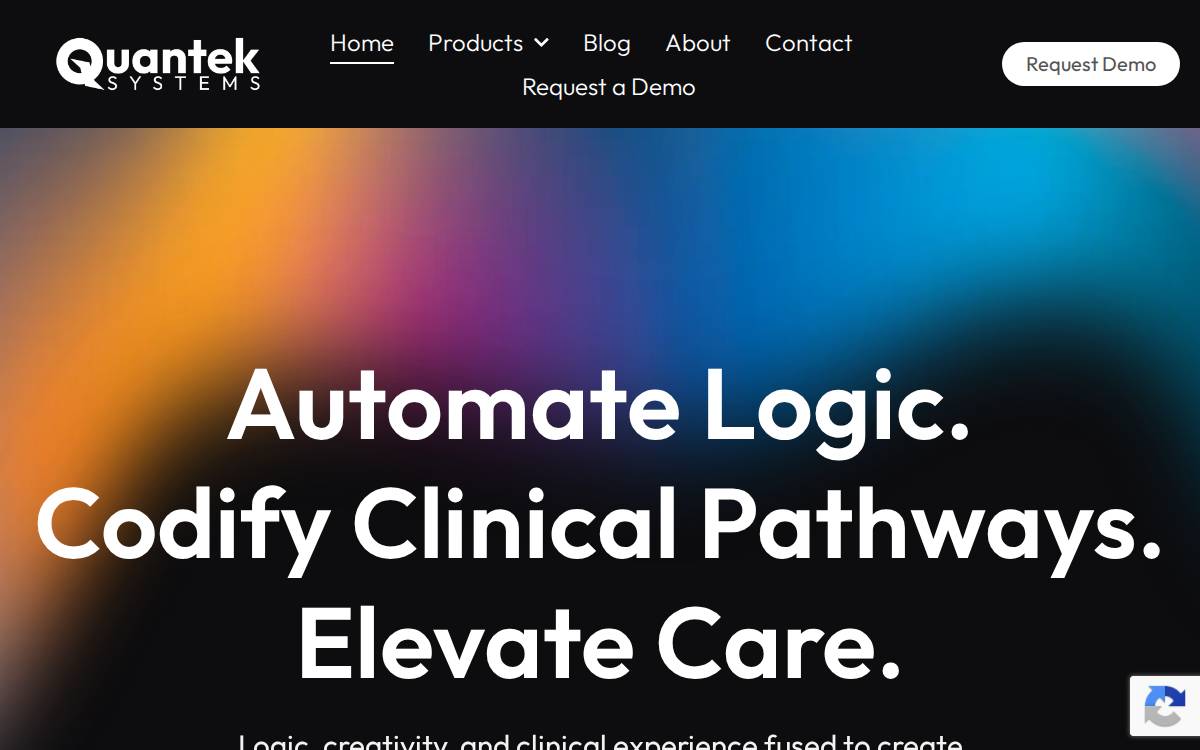 Quanteksystems website preview