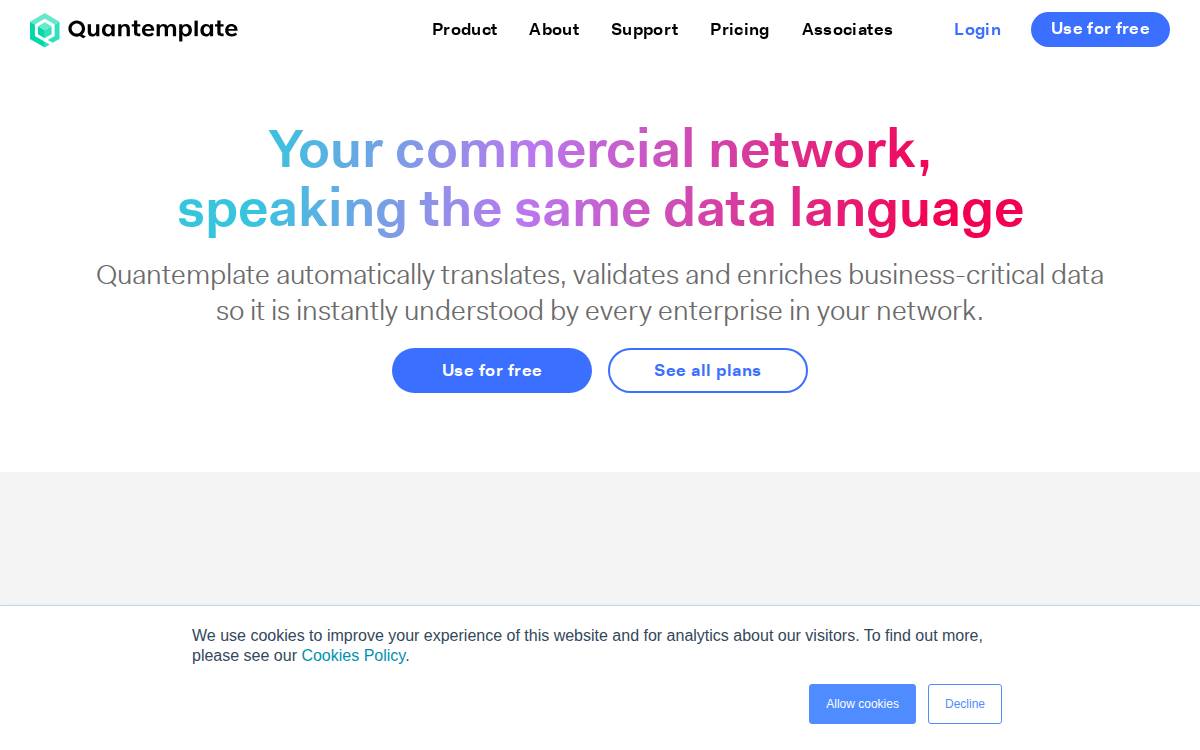 QuanTemplate website preview