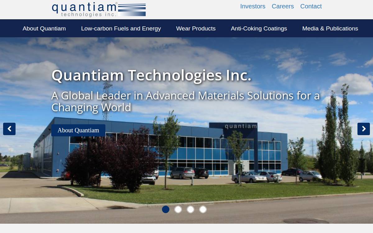 Quantiam website preview