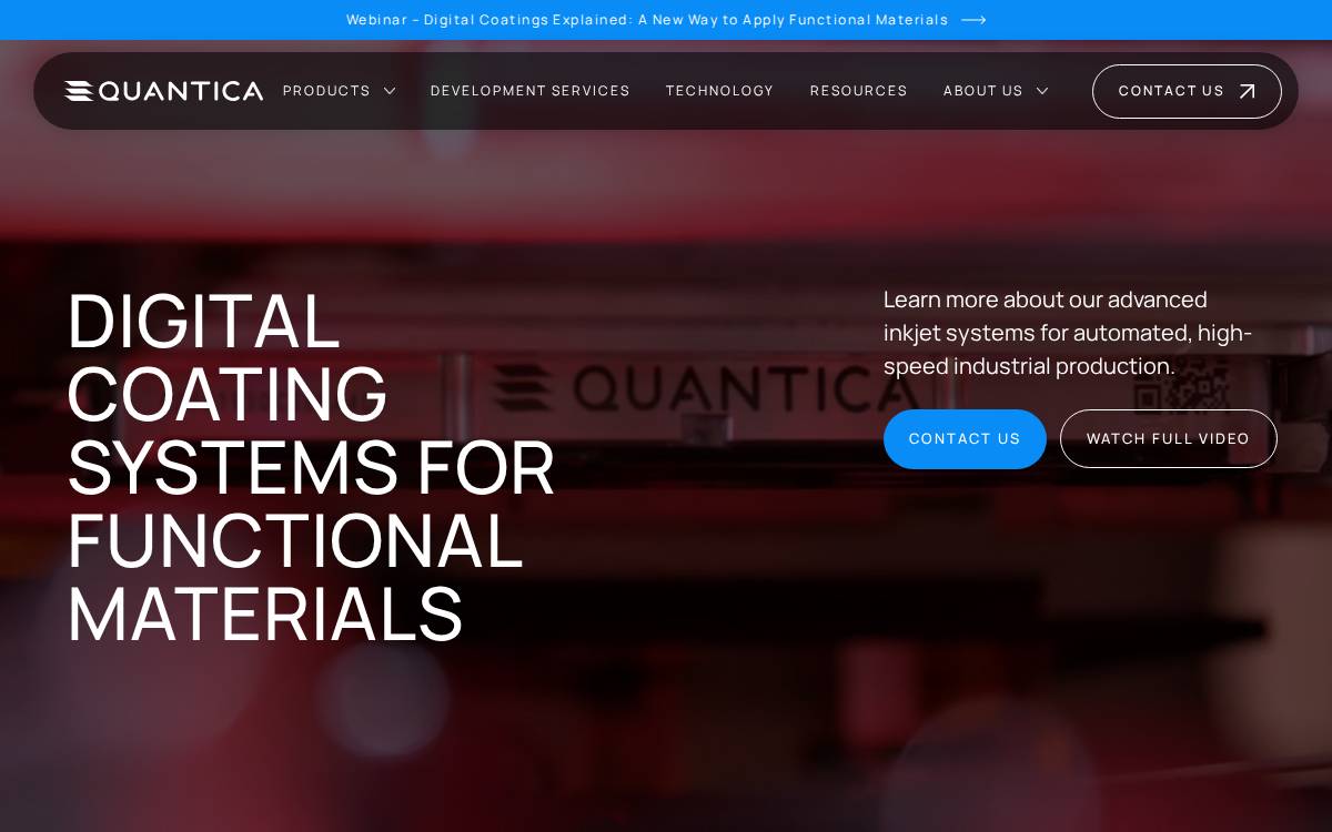 Quantica website preview