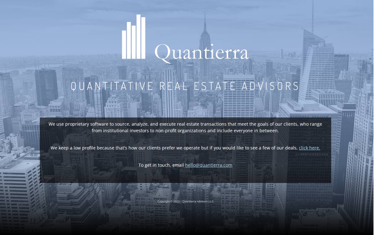 Quantierra website preview