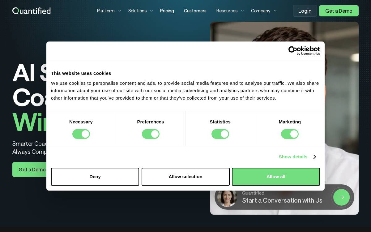 Quantified Communications website preview
