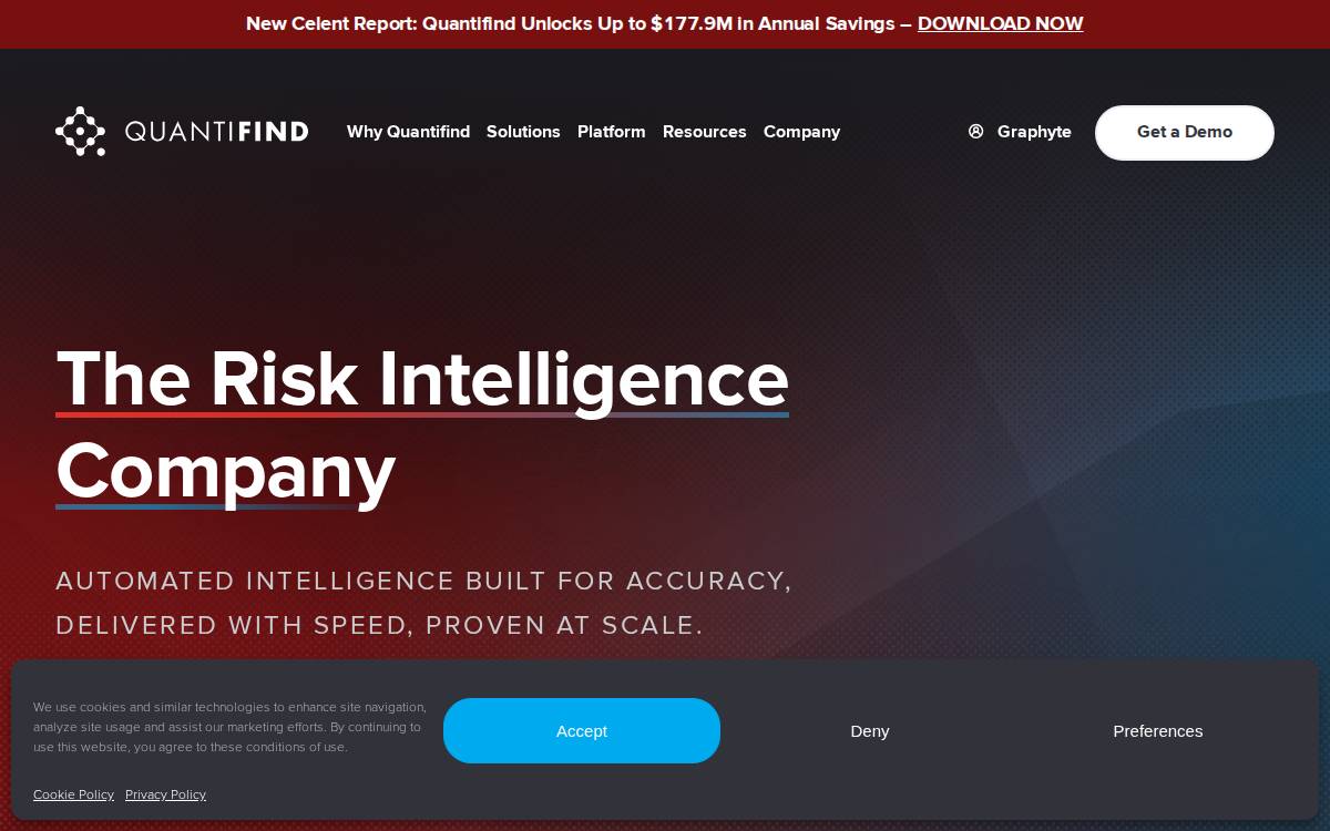 Quantifind website preview