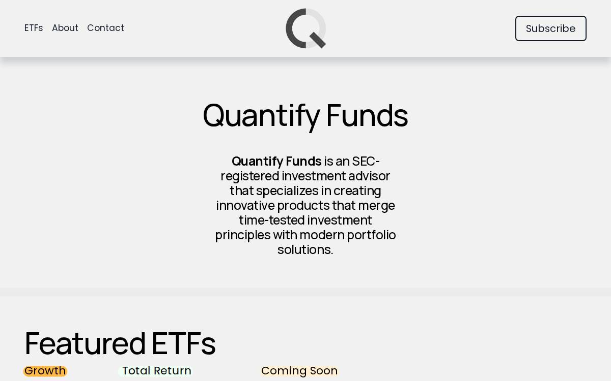 Quantifyfundsetfs website preview
