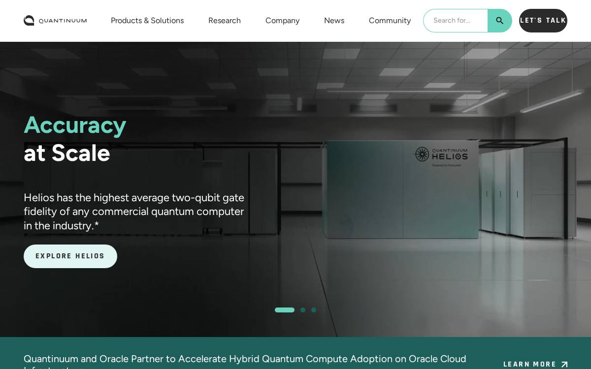 Quantinuum website preview