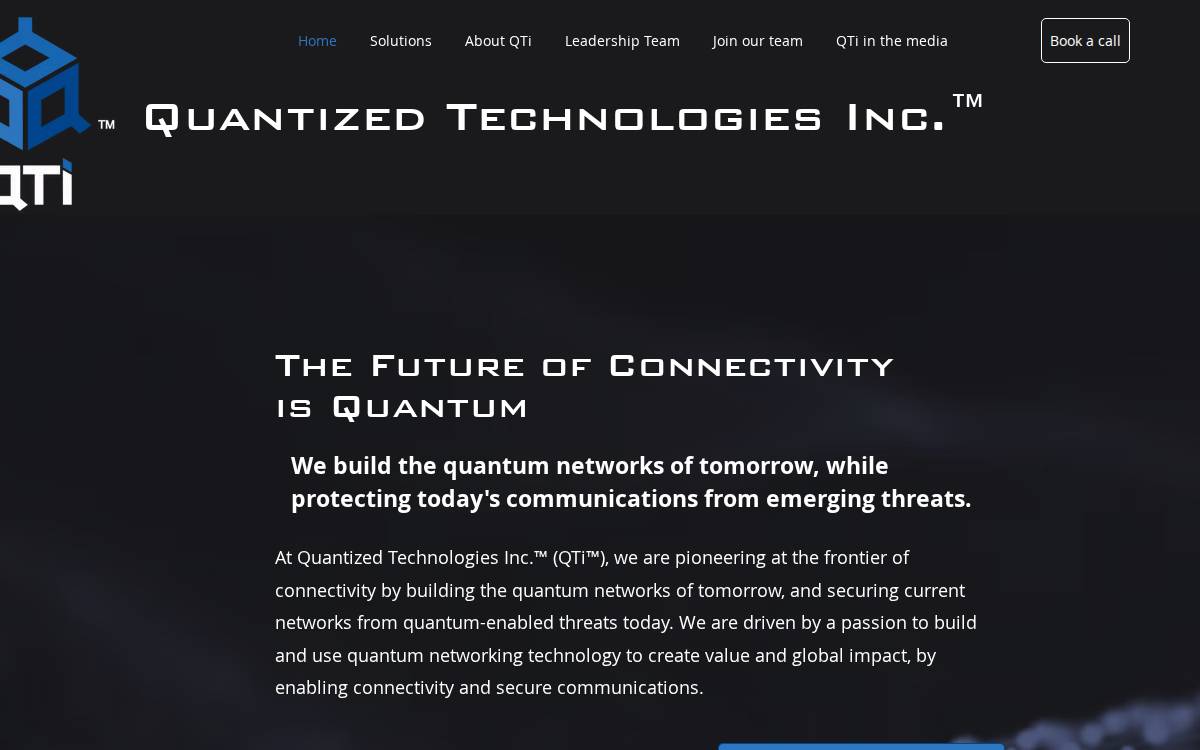 Quantizedtech website preview