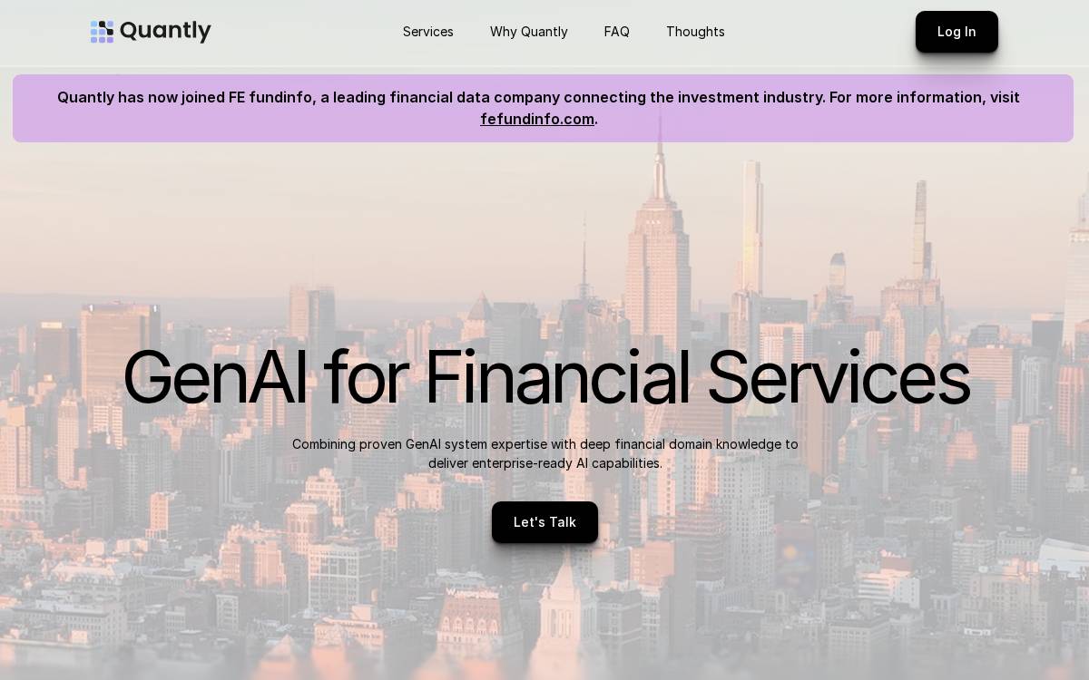 Quantly website preview