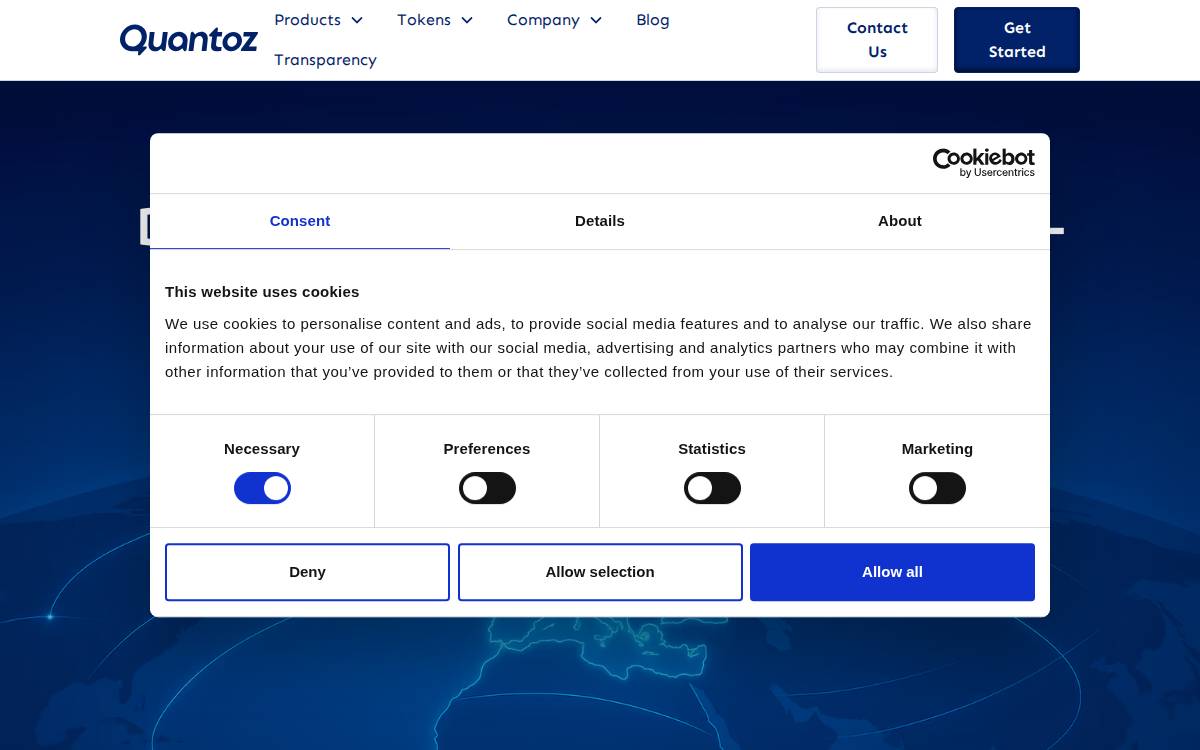 Quantoz Payments website preview