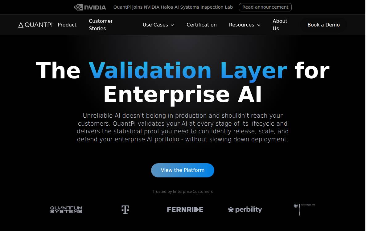 QuantPi website preview
