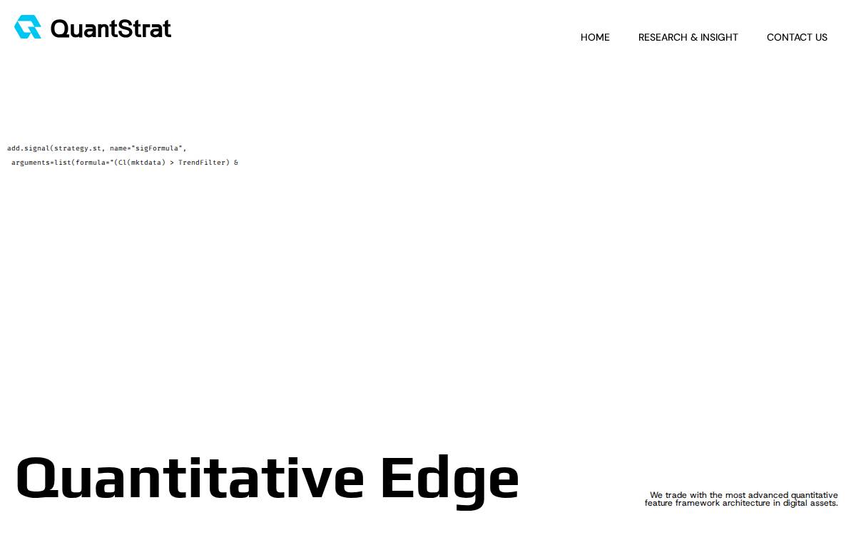 QuantStrat Chicago, USA website preview