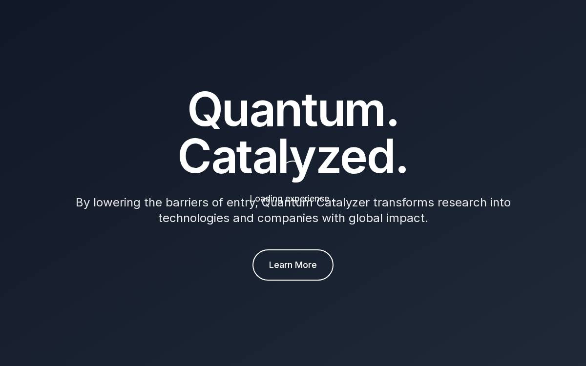Quantum Catalyzer website preview