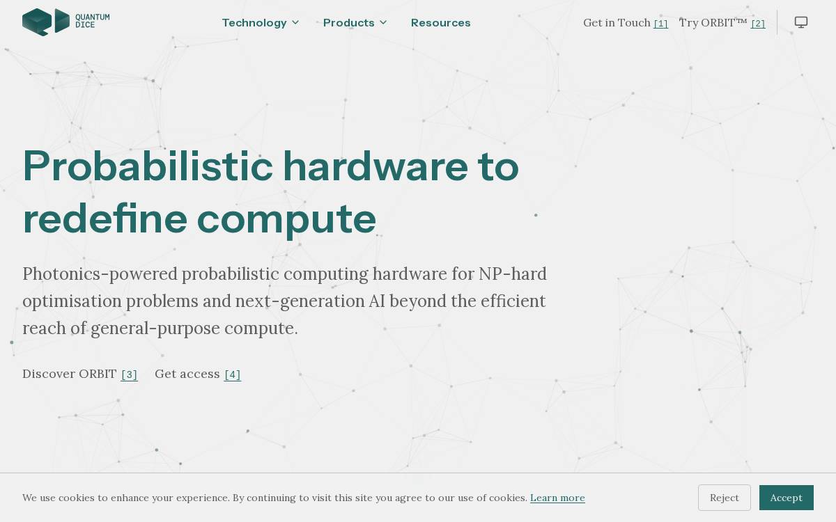 Quantum Dice Seed website preview