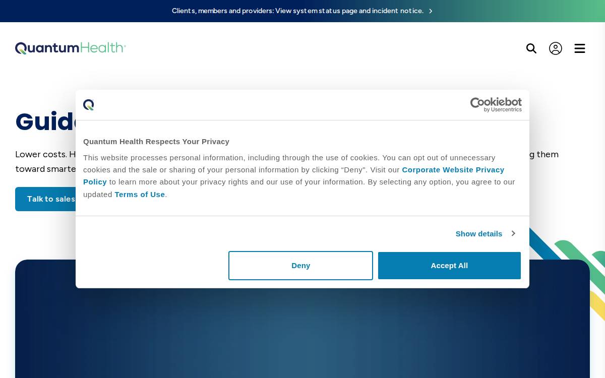 Quantum Health website preview