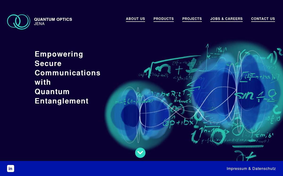 Quantum Optics Jena GmbH website preview