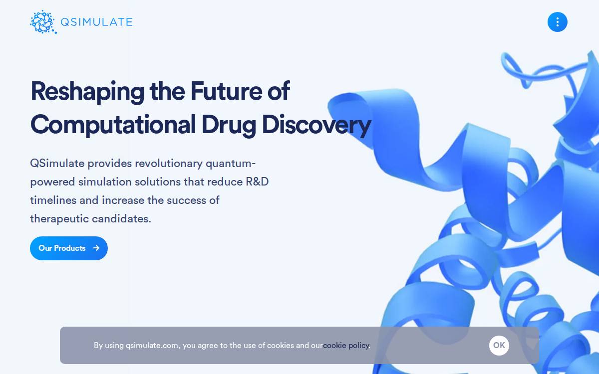 Quantum Simulation Technologies, Inc. website preview