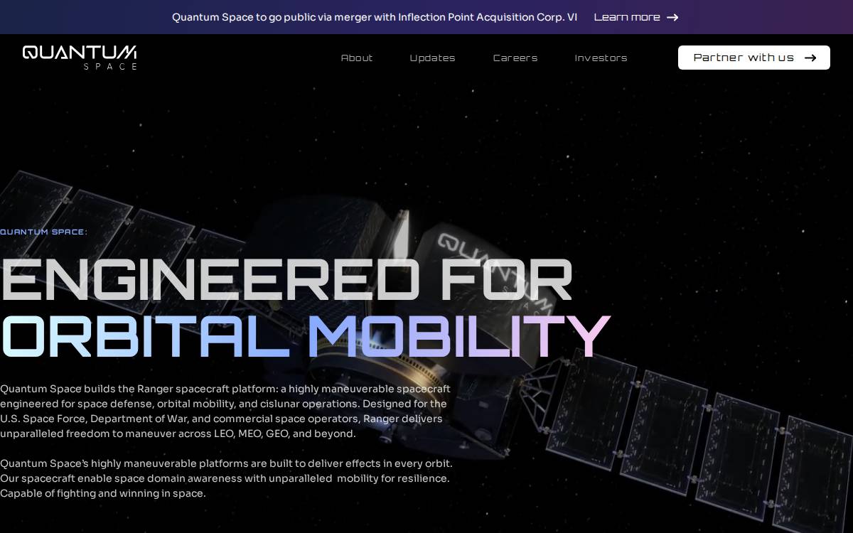 Quantum Space website preview