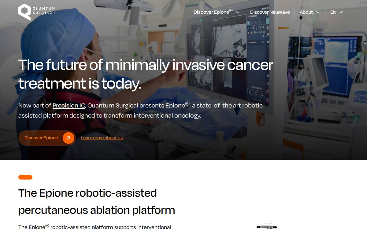 Quantum Surgical website preview