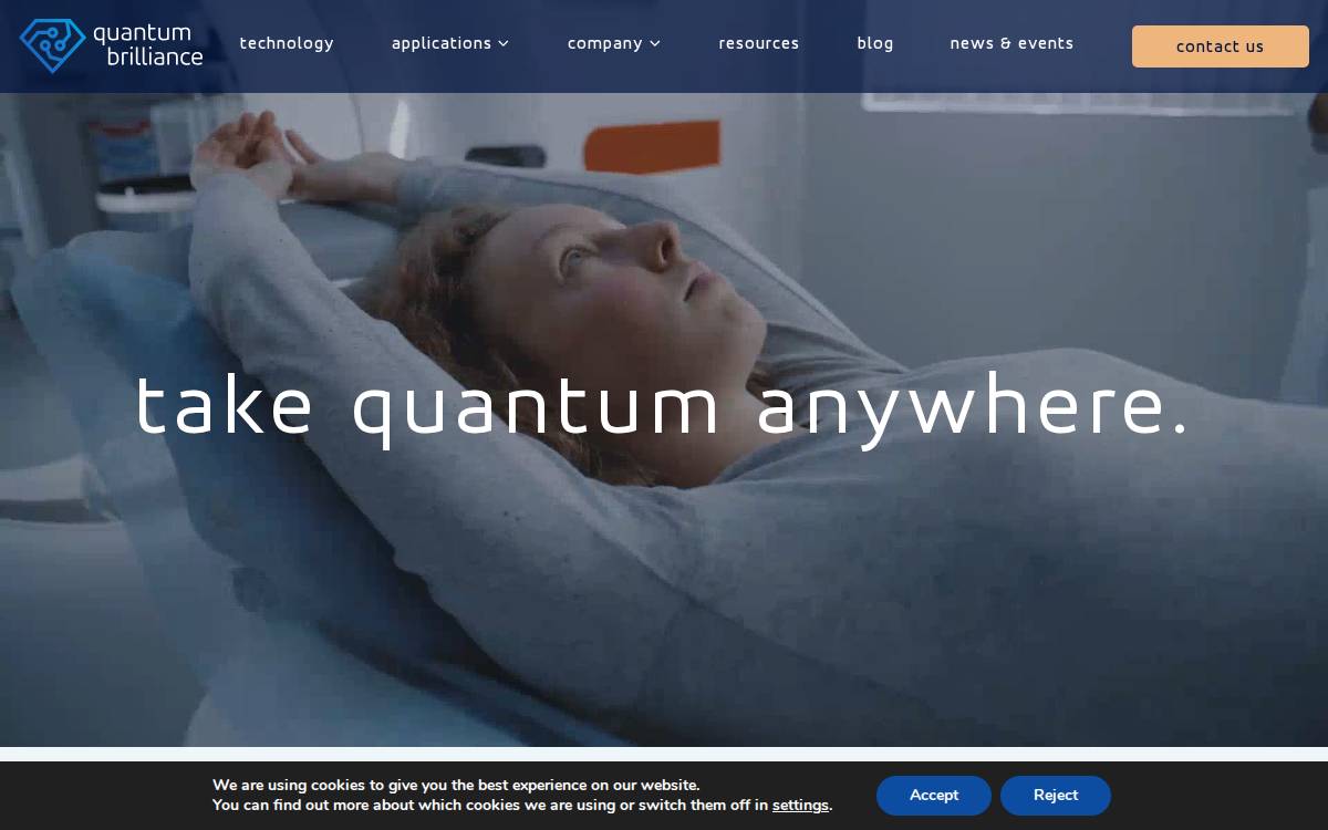 Quantum Brilliance website preview
