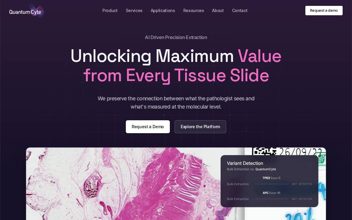 Quantumcyte, Inc website preview
