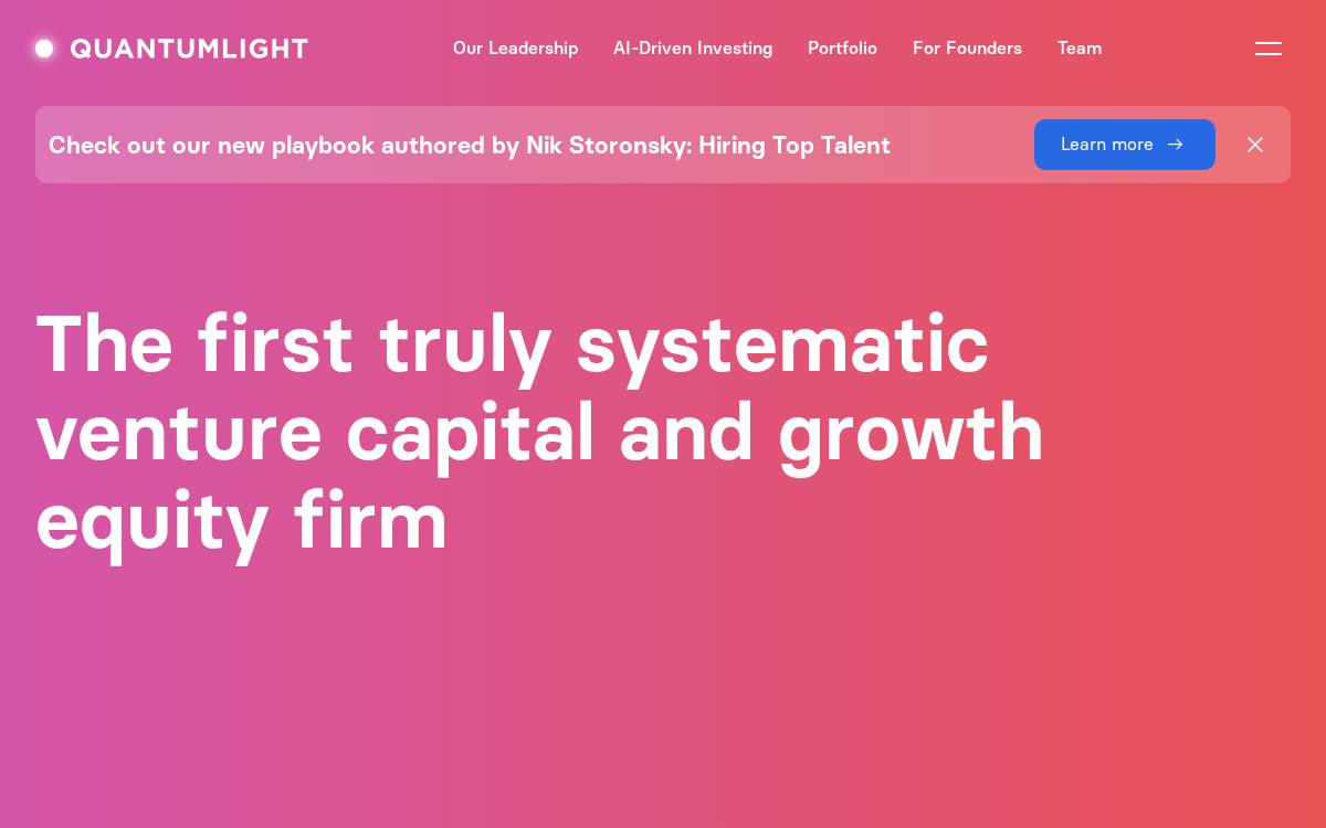 QuantumLight website preview
