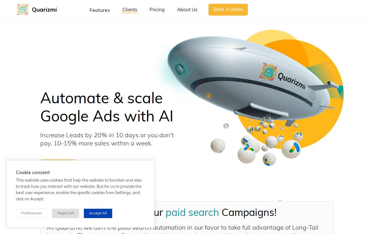 Quarizmi website preview