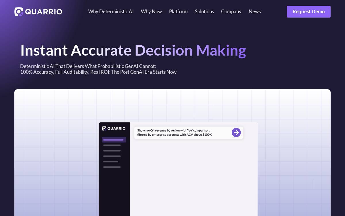 Quarrio website preview