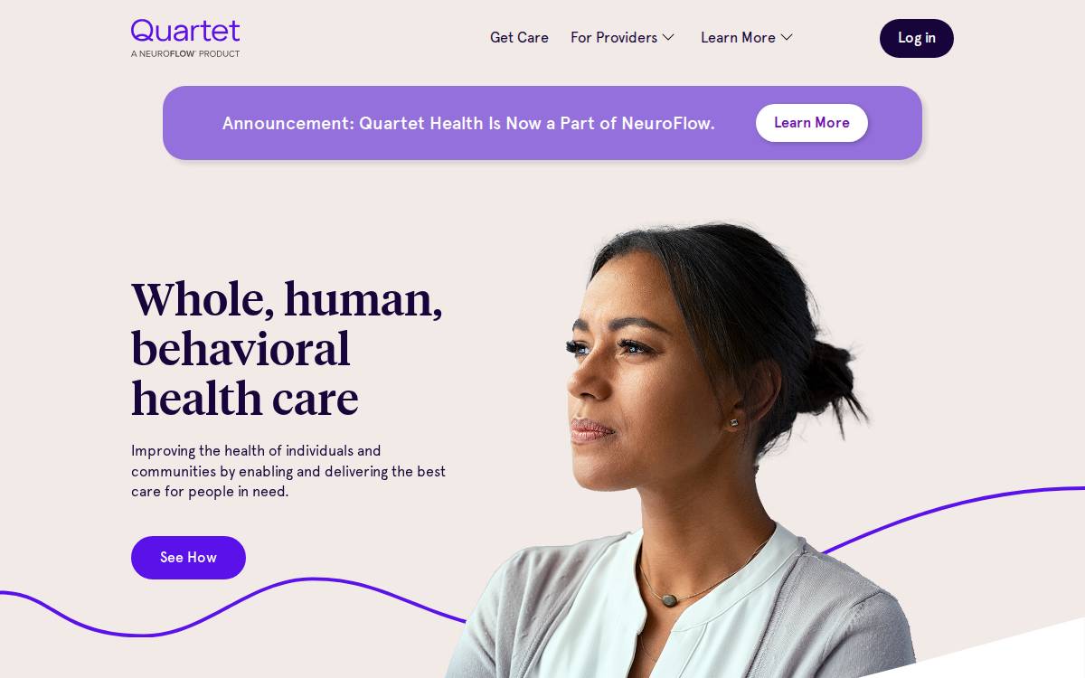 Quartet Health website preview