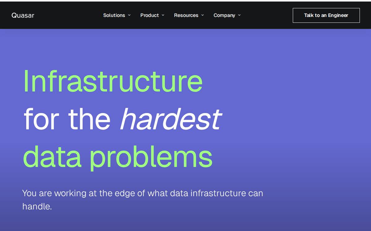 Quasar website preview