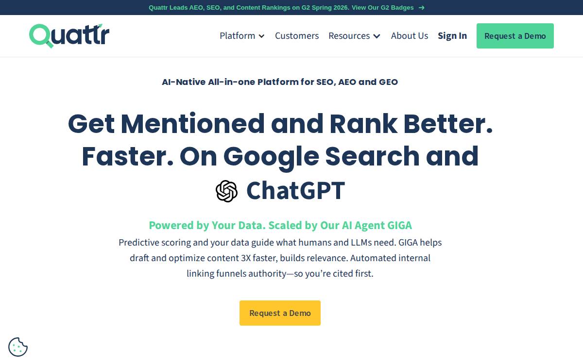 Quattr website preview