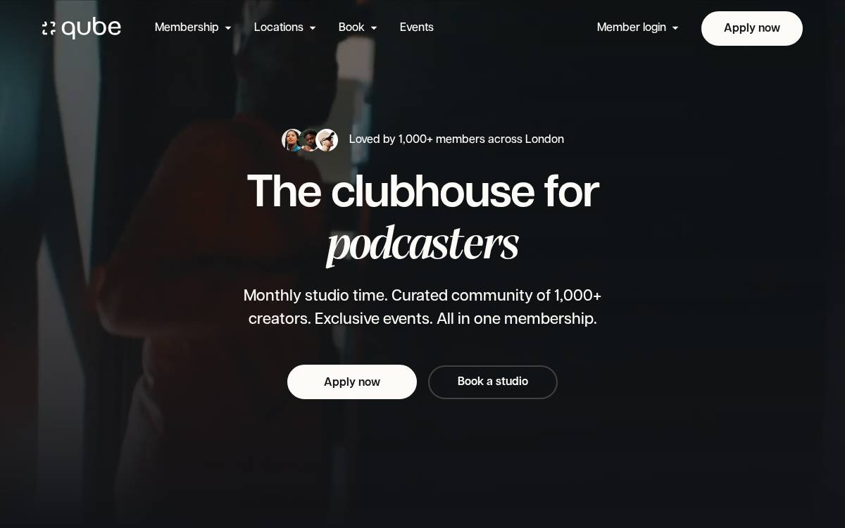 Qube website preview