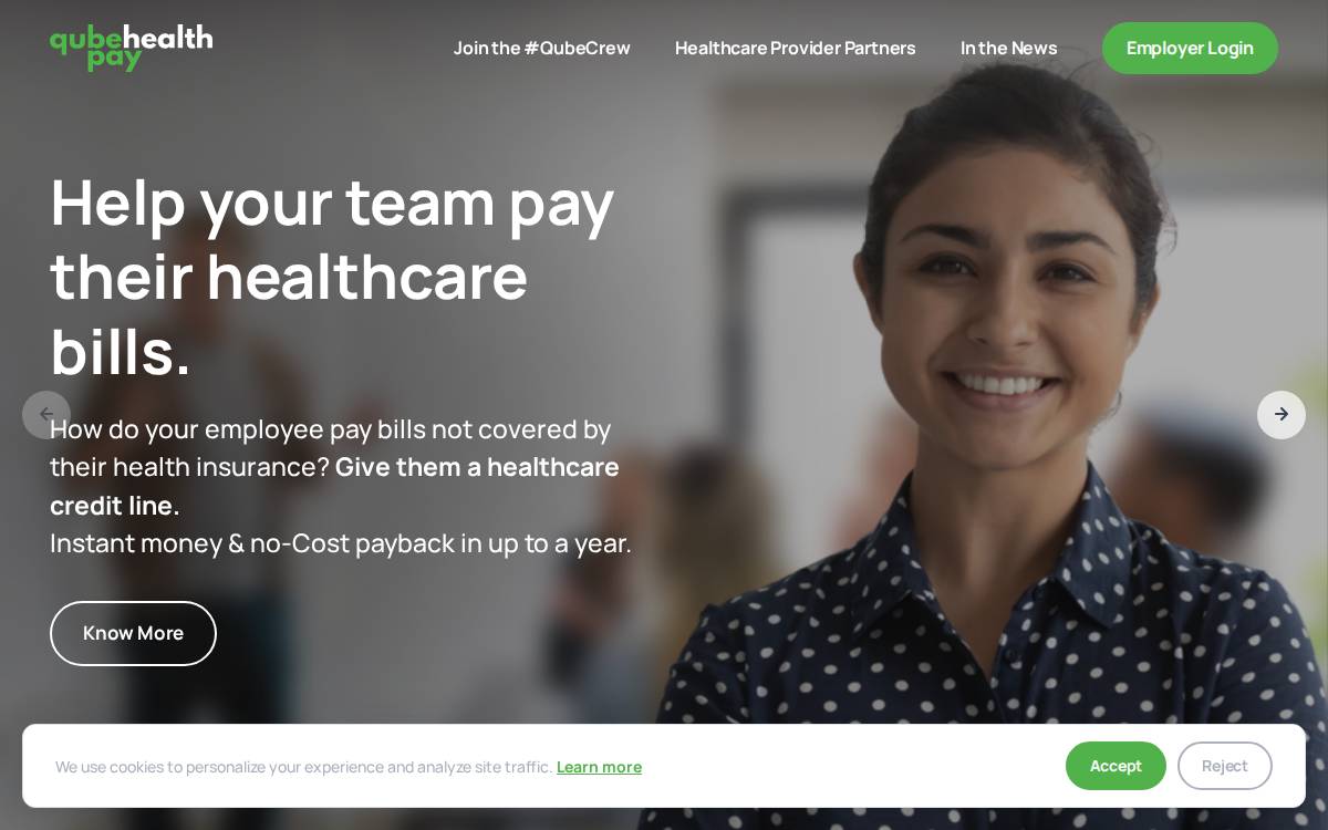 QubeHealth website preview