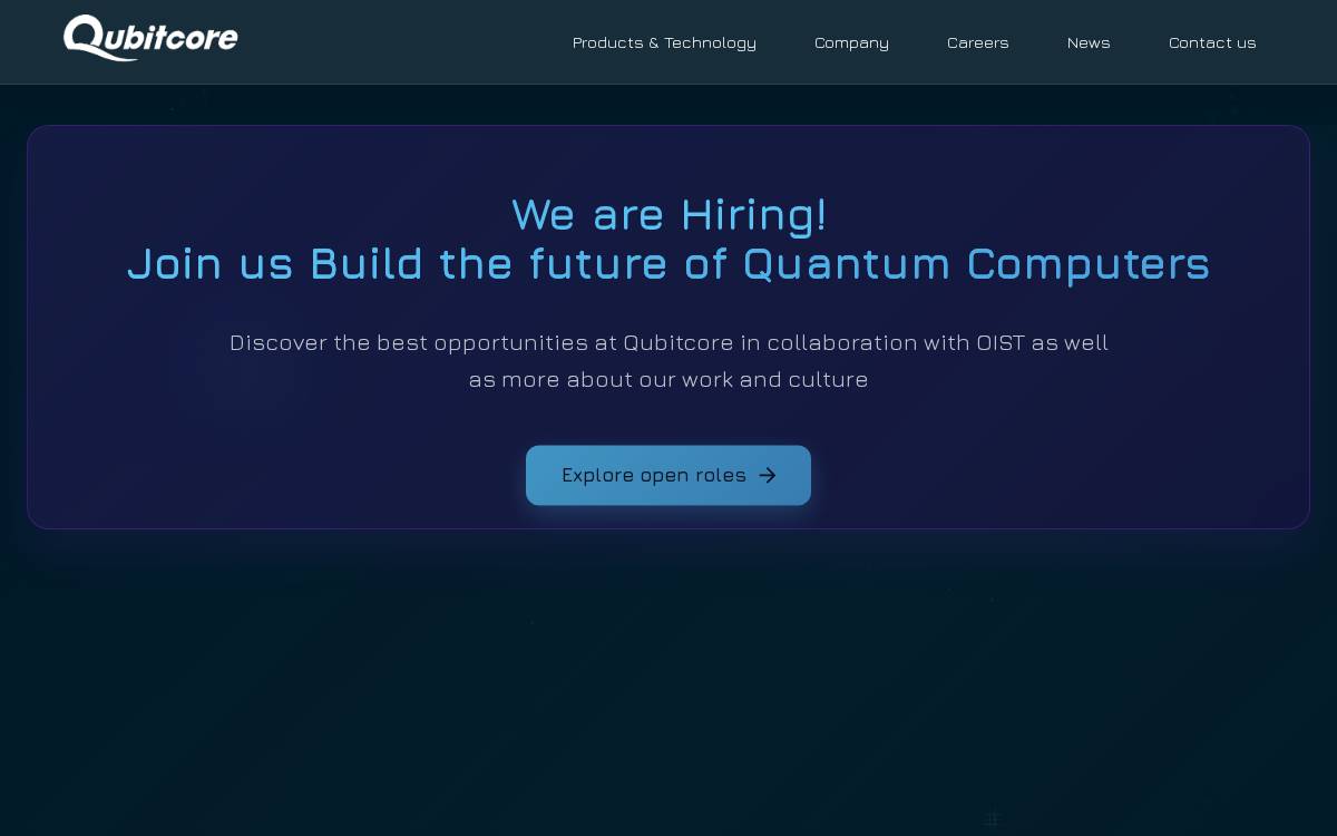 Qubitcore website preview