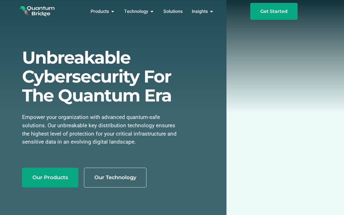 Qubridge website preview