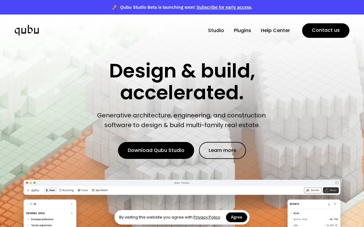 Qubu website preview
