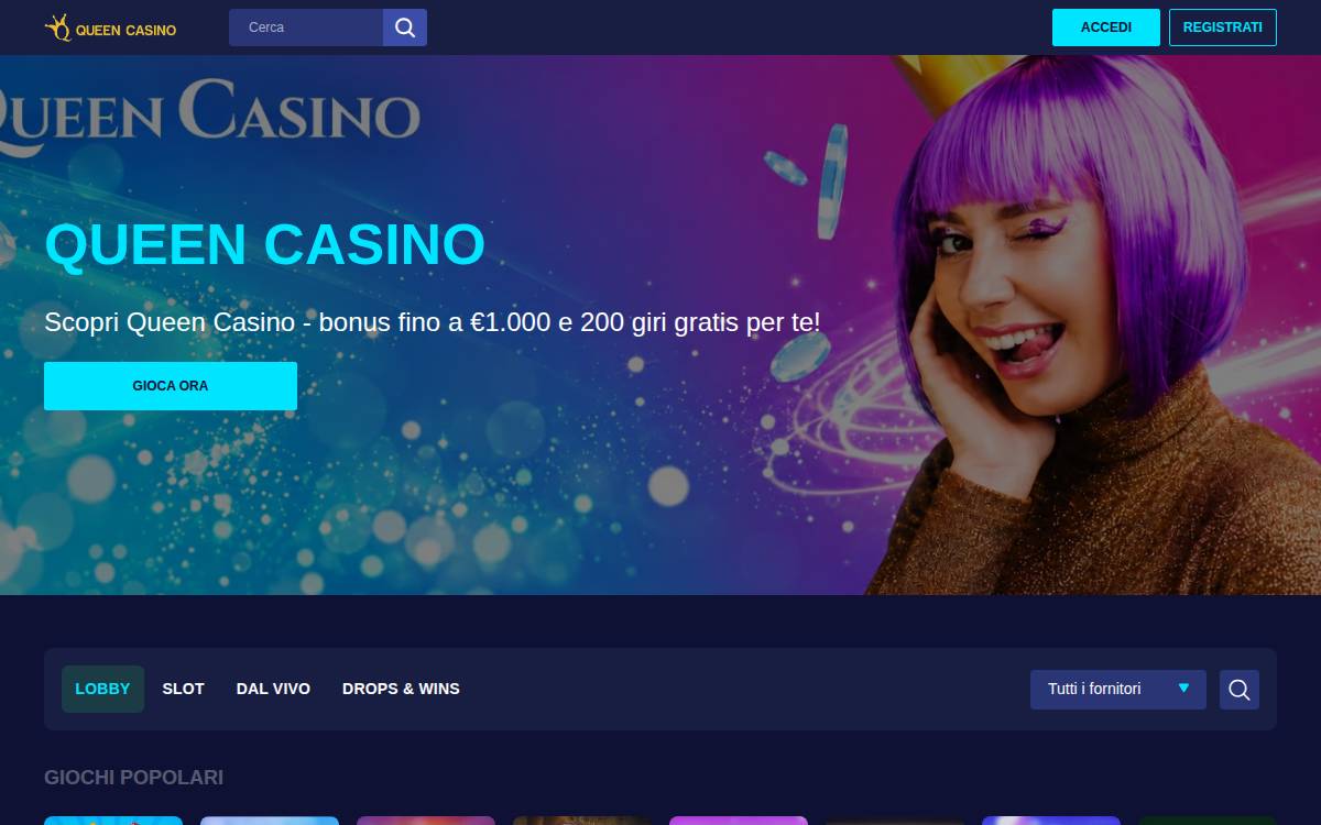Queen casino website preview